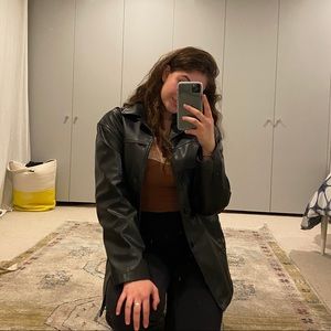faux leather jacket